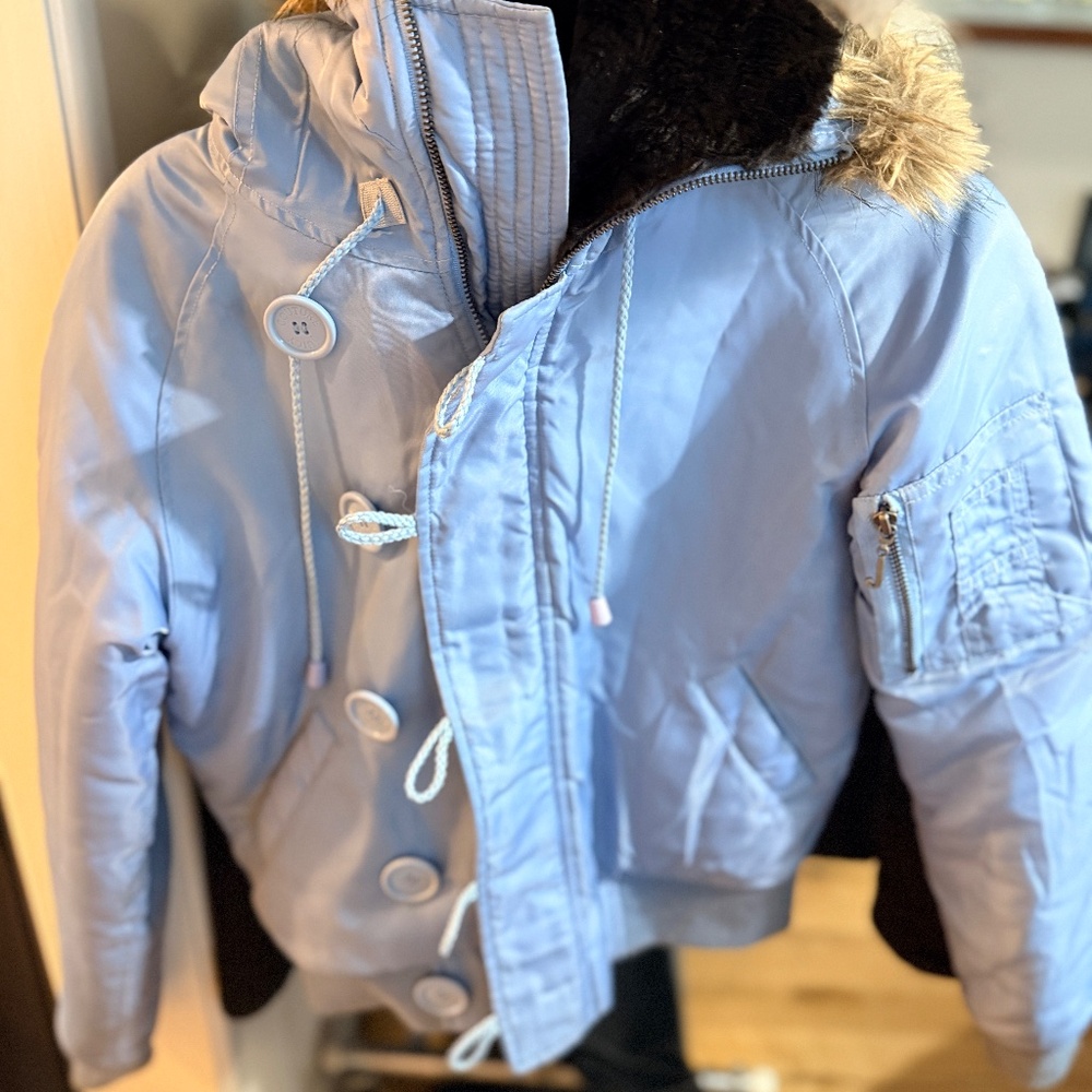 Juicy Couture Vintage Y2k Bomber Jack with Fur Collar Size M - Picture 7 of 11